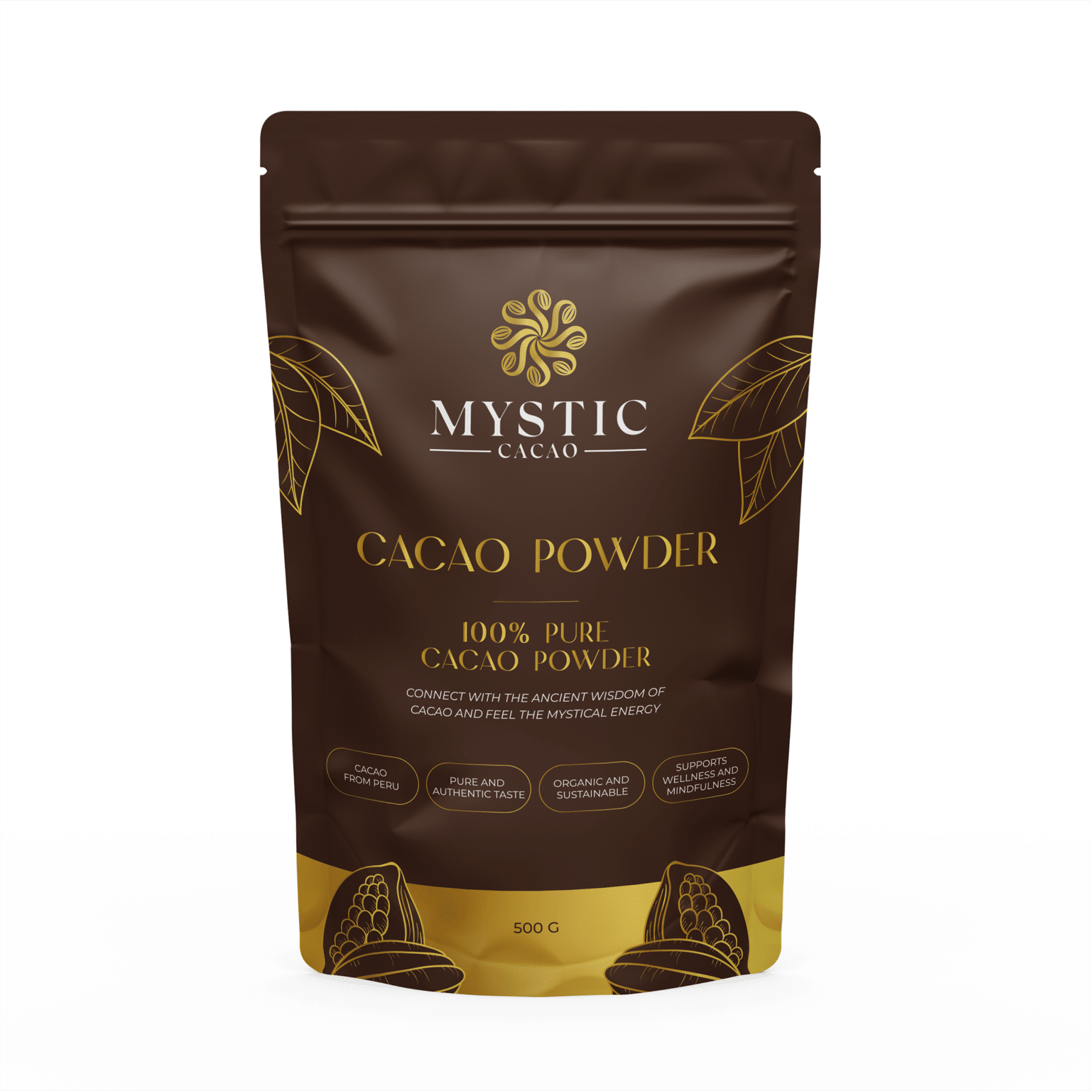 NEW_Mystic-Cacao-powder_XL_500gr-1536x1536 (1) Cacao POEDER Bio (500 gram - 1kg) - Afbeelding 1