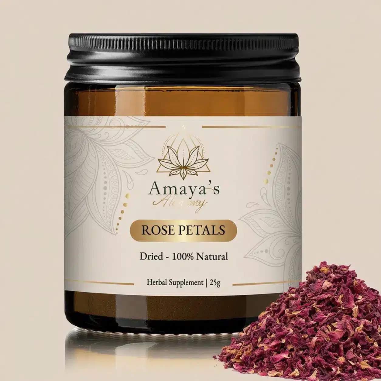 Rose-Petals-met-blaadjes.png Rozenblaadjes – Rose Petals Bio (Amaya’s Alchemy) 25 gram - Afbeelding 1